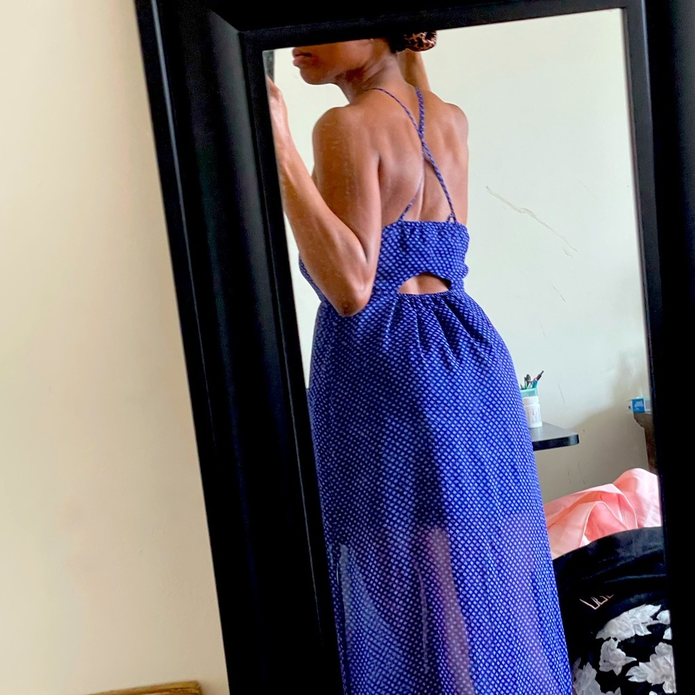 Purple summer dress with two slits on the side!